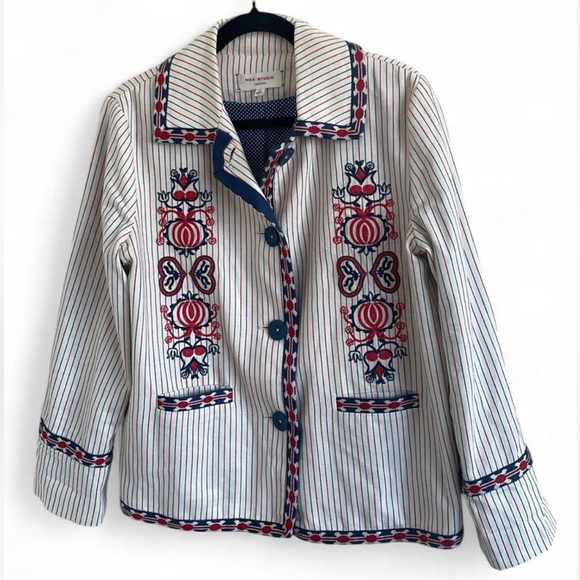 Max Studio London Natalie Detailed Embroidered Blazer Jacket - Picture 6 of 6